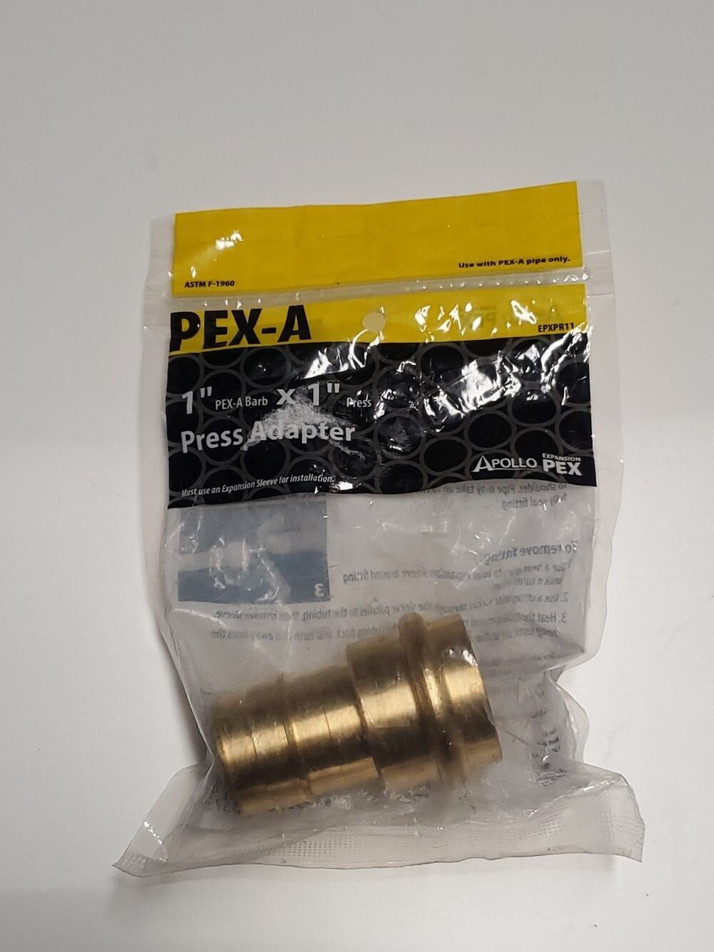 PEX‑A 1 Inch Barb x 1 Inch Press Adapter EPXPR11 Poly Alloy Expansion NEW